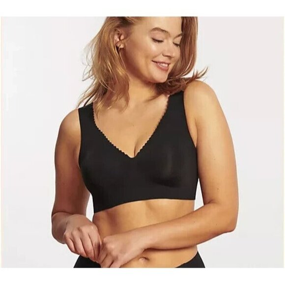 Evelyn & Bobbie Evelyn Seamless Wirefree Bra Black,X-Large A677303 - Picture 1 of 1